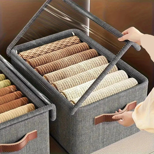 صندوق تخزين ملابس بغطاء